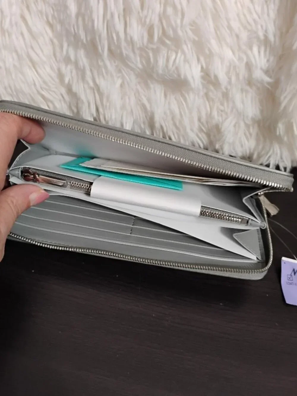 Tiffany & Co. Return to Tiffany Silver Long Zippy Wallet NWT